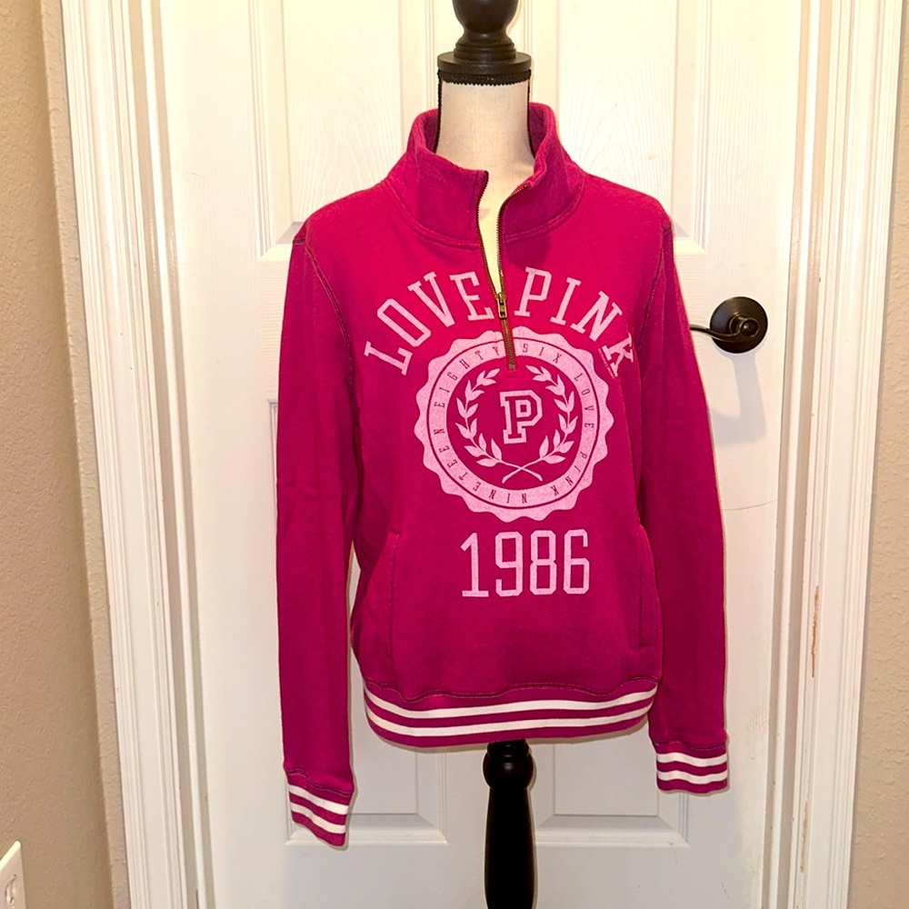 PINK Varsity 1/4 Zip Jersey